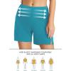 imageBALEAF Womens 3 5quot Quick Dry High Waisted Swim Board Shorts UPF 50 Swimsuit Bottom Trunks with LinerAqua Blue