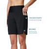 imageBALEAF Womens 3 5quot Quick Dry High Waisted Swim Board Shorts UPF 50 Swimsuit Bottom Trunks with LinerBlack