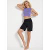 imageBALEAF Womens 3 5quot Quick Dry High Waisted Swim Board Shorts UPF 50 Swimsuit Bottom Trunks with LinerBlack