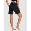 imageBALEAF Womens 3 5quot Quick Dry High Waisted Swim Board Shorts UPF 50 Swimsuit Bottom Trunks with LinerBlack