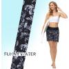 imageBALEAF Womens 3 5quot Quick Dry High Waisted Swim Board Shorts UPF 50 Swimsuit Bottom Trunks with LinerBlack Flowers