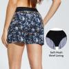 imageBALEAF Womens 3 5quot Quick Dry High Waisted Swim Board Shorts UPF 50 Swimsuit Bottom Trunks with LinerBlack Flowers