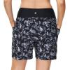imageBALEAF Womens 3 5quot Quick Dry High Waisted Swim Board Shorts UPF 50 Swimsuit Bottom Trunks with LinerBlack Flowers