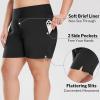 imageBALEAF Womens 3 5quot Quick Dry High Waisted Swim Board Shorts UPF 50 Swimsuit Bottom Trunks with LinerBlackplus Size