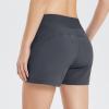 imageBALEAF Womens 3 5quot Quick Dry High Waisted Swim Board Shorts UPF 50 Swimsuit Bottom Trunks with LinerDark Grey