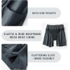 imageBALEAF Womens 3 5quot Quick Dry High Waisted Swim Board Shorts UPF 50 Swimsuit Bottom Trunks with LinerDark Grey