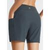 imageBALEAF Womens 3 5quot Quick Dry High Waisted Swim Board Shorts UPF 50 Swimsuit Bottom Trunks with LinerDark Grey