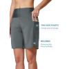 imageBALEAF Womens 3 5quot Quick Dry High Waisted Swim Board Shorts UPF 50 Swimsuit Bottom Trunks with LinerDark Grey