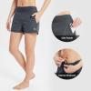 imageBALEAF Womens 3 5quot Quick Dry High Waisted Swim Board Shorts UPF 50 Swimsuit Bottom Trunks with LinerDark Grey