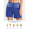 imageBALEAF Womens 3 5quot Quick Dry High Waisted Swim Board Shorts UPF 50 Swimsuit Bottom Trunks with LinerDazzling Blue