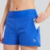 imageBALEAF Womens 3 5quot Quick Dry High Waisted Swim Board Shorts UPF 50 Swimsuit Bottom Trunks with LinerDazzling Blue
