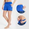 imageBALEAF Womens 3 5quot Quick Dry High Waisted Swim Board Shorts UPF 50 Swimsuit Bottom Trunks with LinerDazzling Blue