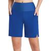 imageBALEAF Womens 3 5quot Quick Dry High Waisted Swim Board Shorts UPF 50 Swimsuit Bottom Trunks with LinerDazzling Blue