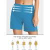 imageBALEAF Womens 3 5quot Quick Dry High Waisted Swim Board Shorts UPF 50 Swimsuit Bottom Trunks with LinerElegant Blue