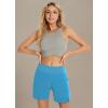 imageBALEAF Womens 3 5quot Quick Dry High Waisted Swim Board Shorts UPF 50 Swimsuit Bottom Trunks with LinerElegant Blue