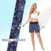 imageBALEAF Womens 3 5quot Quick Dry High Waisted Swim Board Shorts UPF 50 Swimsuit Bottom Trunks with LinerHawaii