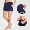 imageBALEAF Womens 3 5quot Quick Dry High Waisted Swim Board Shorts UPF 50 Swimsuit Bottom Trunks with LinerNavy Blue