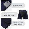 imageBALEAF Womens 3 5quot Quick Dry High Waisted Swim Board Shorts UPF 50 Swimsuit Bottom Trunks with LinerNavy Blue