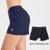 imageBALEAF Womens 3 5quot Quick Dry High Waisted Swim Board Shorts UPF 50 Swimsuit Bottom Trunks with LinerNavy Blue