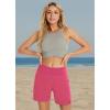 imageBALEAF Womens 3 5quot Quick Dry High Waisted Swim Board Shorts UPF 50 Swimsuit Bottom Trunks with LinerPink