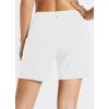 imageBALEAF Womens 3 5quot Quick Dry High Waisted Swim Board Shorts UPF 50 Swimsuit Bottom Trunks with LinerWhite