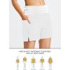 imageBALEAF Womens 3 5quot Quick Dry High Waisted Swim Board Shorts UPF 50 Swimsuit Bottom Trunks with LinerWhite