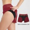 imageBALEAF Womens 3 5quot Quick Dry High Waisted Swim Board Shorts UPF 50 Swimsuit Bottom Trunks with LinerWine