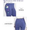 imageBALEAF Womens Fleece Lined Leggings Thermal Warm Winter Tights High Waisted Yoga Pants Cold Weather with PocketsClassic Navy