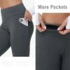 imageBALEAF Womens Fleece Lined Leggings Thermal Warm Winter Tights High Waisted Yoga Pants Cold Weather with PocketsDark Heather Gray