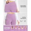 imageBALEAF Womens Fleece Lined Leggings Thermal Warm Winter Tights High Waisted Yoga Pants Cold Weather with PocketsGrape