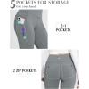 imageBALEAF Womens Fleece Lined Leggings Thermal Warm Winter Tights High Waisted Yoga Pants Cold Weather with PocketsGraphite Gray
