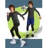imagebaleaf Boys Compression Shirt Long Sleeve Youth Undershirts Kids Football Baseball Baselayer Cold Gear Quick DryHeather Black
