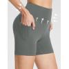 imagebaleaf Womens 8quot 5quot 3quot Biker Shorts High Waist Yoga Workout Gym Running Volleyball Spandex Shorts with PocketsGraystretchier