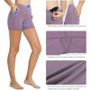 imagebaleaf Womens 8quot 5quot 3quot Biker Shorts High Waist Yoga Workout Gym Running Volleyball Spandex Shorts with PocketsLight Purpleclassic