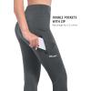 imagebaleaf Womens Fleece Lined Leggings Water Resistant Winter Clothes Running Tights Cold Weather Hiking Pants Zip PocketsAgrey