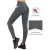 imagebaleaf Womens Fleece Lined Leggings Water Resistant Winter Clothes Running Tights Cold Weather Hiking Pants Zip PocketsAgrey