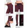 imagebaleaf Womens Fleece Lined Leggings Water Resistant Winter Clothes Running Tights Cold Weather Hiking Pants Zip PocketsAred