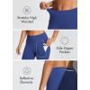imagebaleaf Womens Fleece Lined Leggings Water Resistant Winter Clothes Running Tights Cold Weather Hiking Pants Zip PocketsBblue