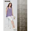 imagebaleaf Womens Flowy Tank Tops VNeck Tunic Sleeveless Workout Long Loose Fit Camis Yoga TShirts Cute Tee for Casual SummerPurple