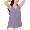 imagebaleaf Womens Flowy Tank Tops VNeck Tunic Sleeveless Workout Long Loose Fit Camis Yoga TShirts Cute Tee for Casual SummerPurple