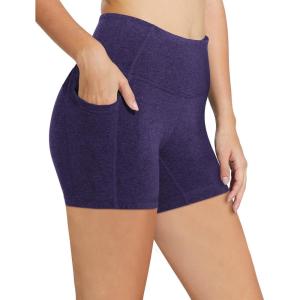 imagebaleaf Womens 8quot 5quot 3quot Biker Shorts High Waist Yoga Workout Gym Running Volleyball Spandex Shorts with PocketsHeather Purpleclassic