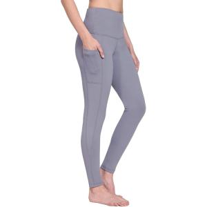 imagebaleaf Womens Fleece Lined Leggings Thermal Warm Winter Tights High Waisted Yoga Pants Cold Weather with PocketsBlue Ice