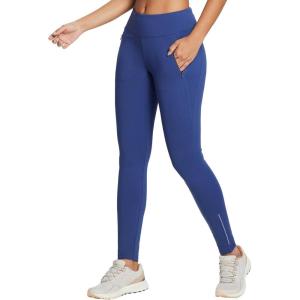 imagebaleaf Womens Fleece Lined Leggings Water Resistant Winter Clothes Running Tights Cold Weather Hiking Pants Zip PocketsBblue