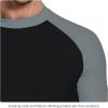 imageBALEAF Mens Rash Guard Short Sleeve Swim Shirt UPF 50 Sun Protection Quick Dry Compression Shirt RashguardGreyBlack