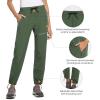 imageBALEAF Womens Hiking Pants Quick Dry Lightweight Water Resistant Elastic Waist Cargo Pants for All SeasonsArmy Green Tall 31