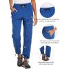 imageBALEAF Womens Hiking Pants Quick Dry Lightweight Water Resistant Elastic Waist Cargo Pants for All SeasonsBayou Blue 31