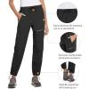 imageBALEAF Womens Hiking Pants Quick Dry Lightweight Water Resistant Elastic Waist Cargo Pants for All SeasonsBlack Tall 31