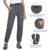 imageBALEAF Womens Hiking Pants Quick Dry Lightweight Water Resistant Elastic Waist Cargo Pants for All SeasonsDark Gray Petite 27
