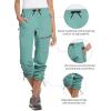 imageBALEAF Womens Hiking Pants Quick Dry Lightweight Water Resistant Elastic Waist Cargo Pants for All SeasonsPond Petite 27