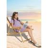 imageBALEAF Womens Short Sleeve UPF 50 Cover Up with Pockets Quick Dry Beach Coverups Sun Protection SwimwearPurple